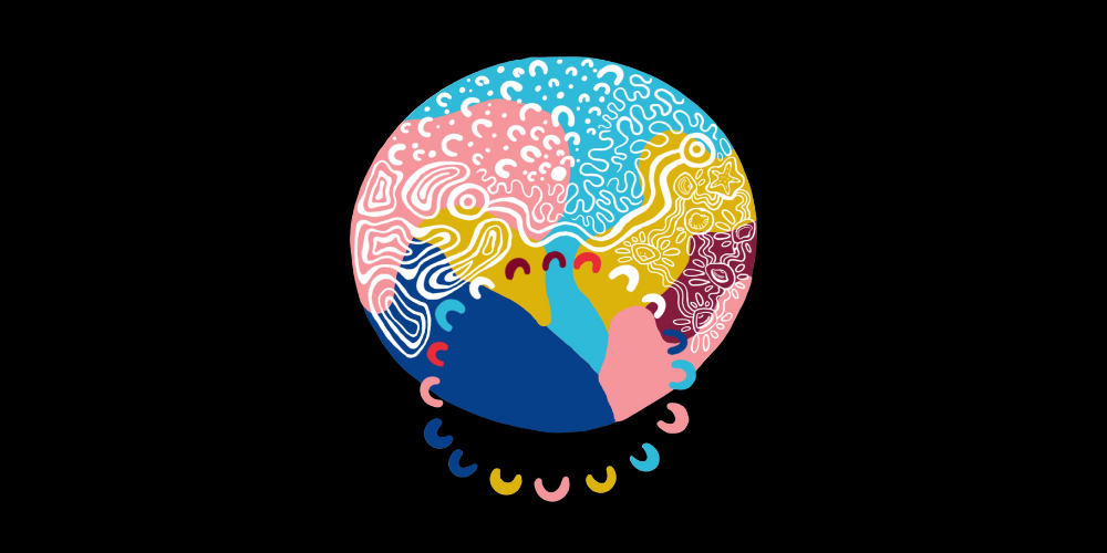 Custom Aboriginal artwork created for Surfest's 2023 Speaking in Colour Women’s Pro